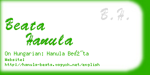 beata hanula business card